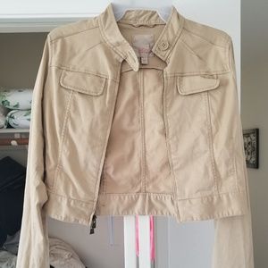 Tan cropped jacket